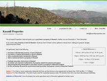 Tablet Screenshot of kasauliproperties.com